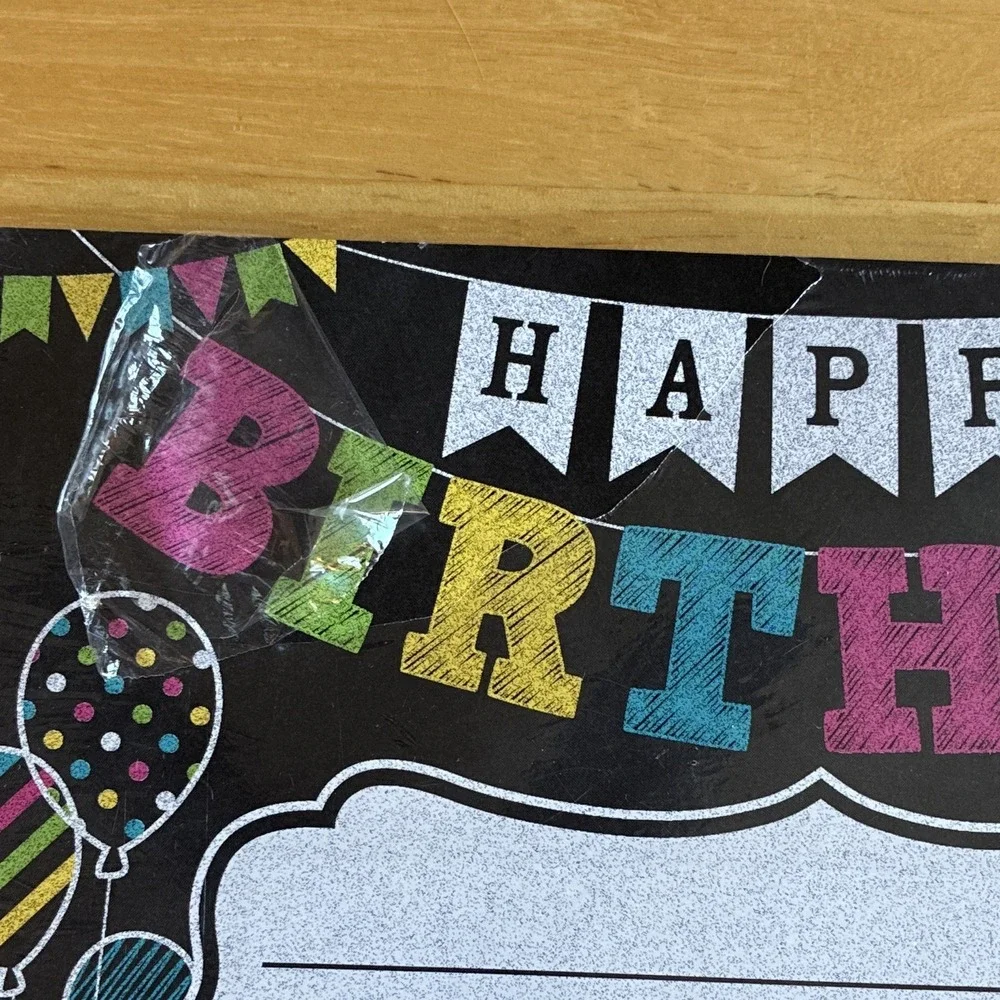 Teacher Created Resources TCR 5466 Chalkboard Birthday Awards 30 Pack Lot of 2